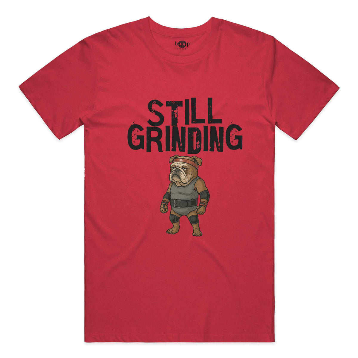 Still Grinding everyday t in heather red