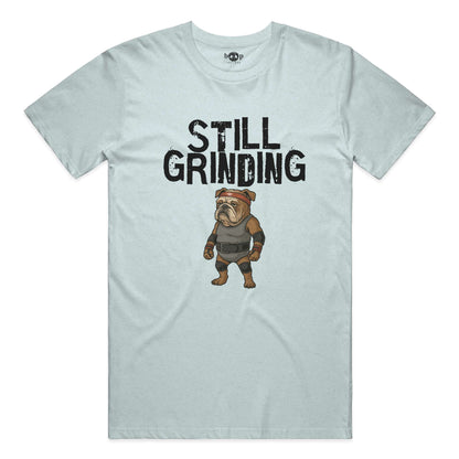 Still Grinding performance t in Ice Blue Triblend