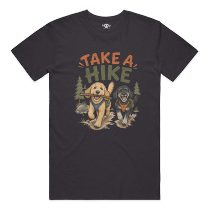 Take a Hike everyday t in dark grey heather