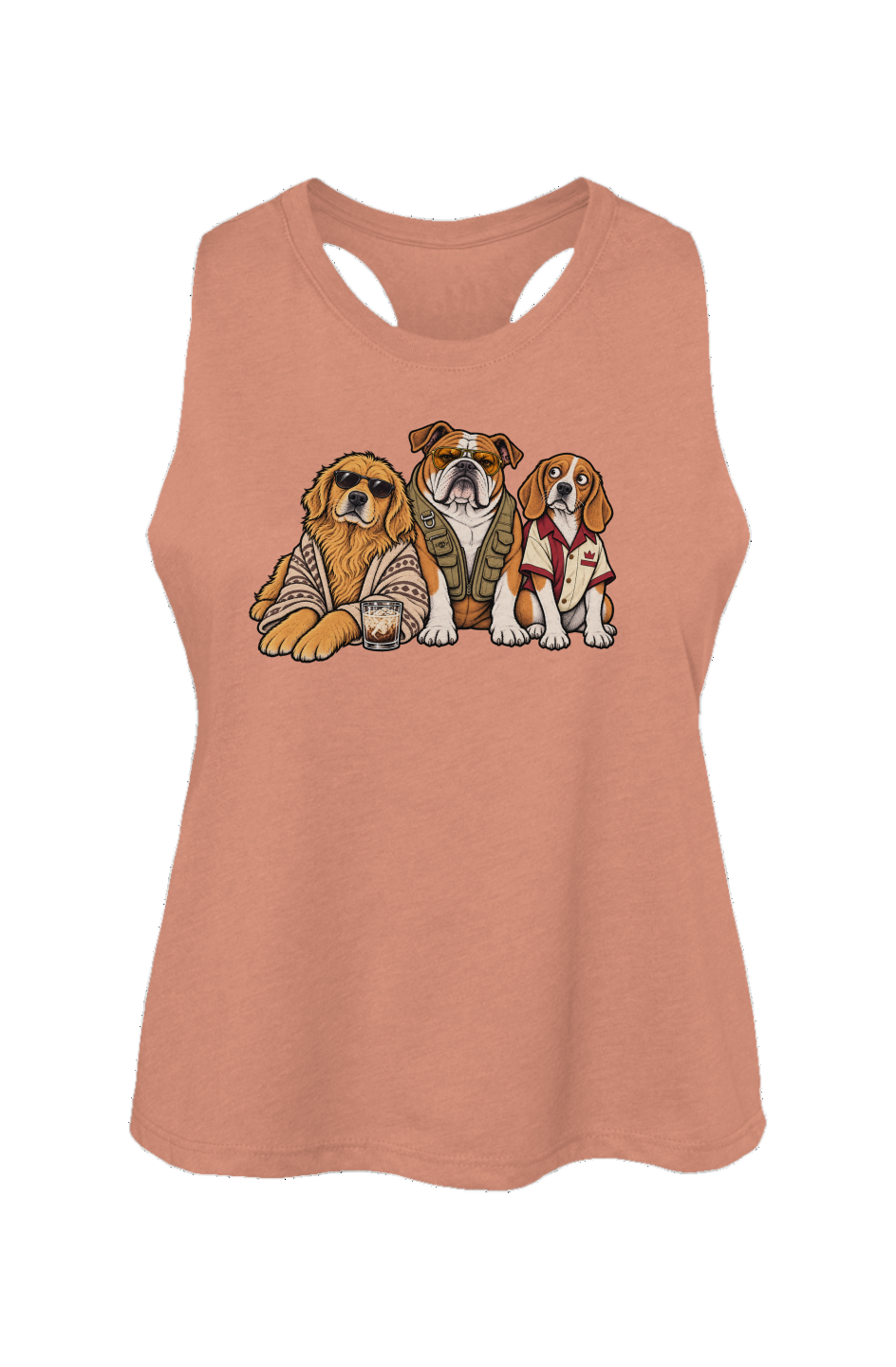 The Big Lebowwowski crop tank in Heather Sunset