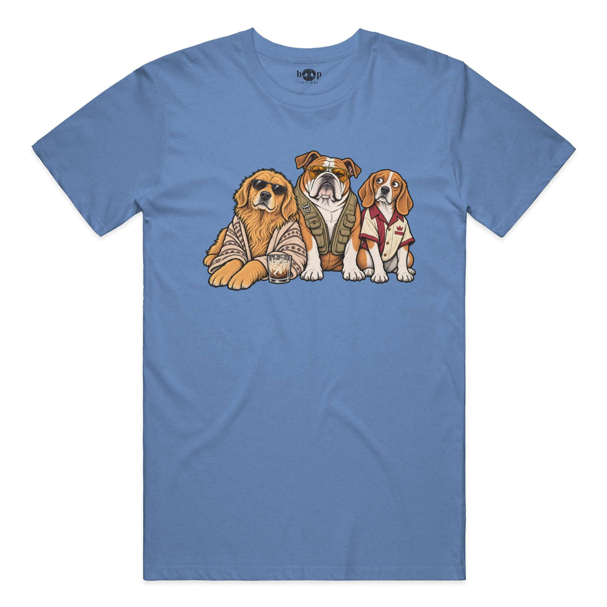 The Big Lebowwowski everyday t in Heather Columbia Blue