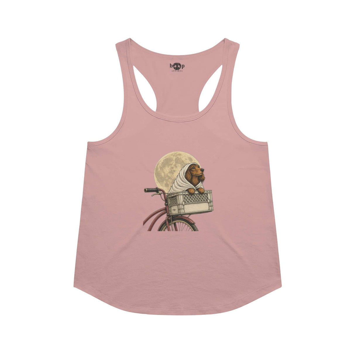 The Extra. Treatrestrial. racerback tank in Desert Pink