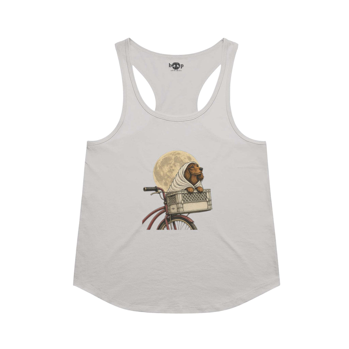 The Extra. Treatrestrial. racerback tank in Heather White