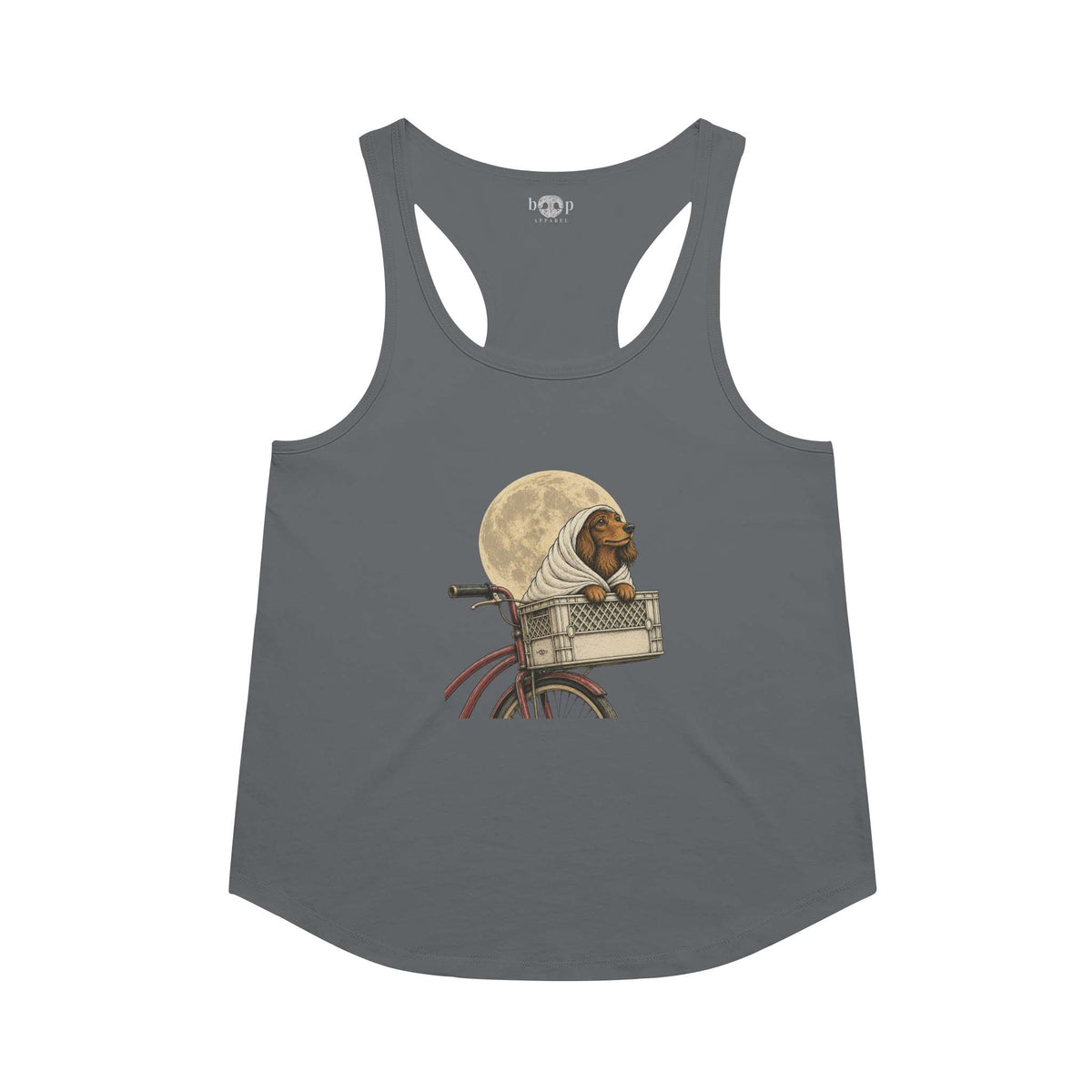 The Extra. Treatrestrial. racerback tank in Indigo