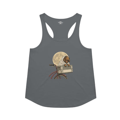 The Extra. Treatrestrial. racerback tank in Indigo
