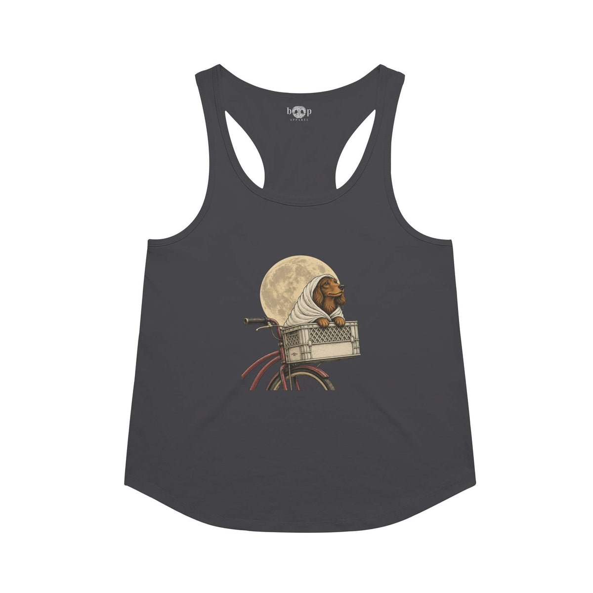 The Extra. Treatrestrial. racerback tank in Vintage Black