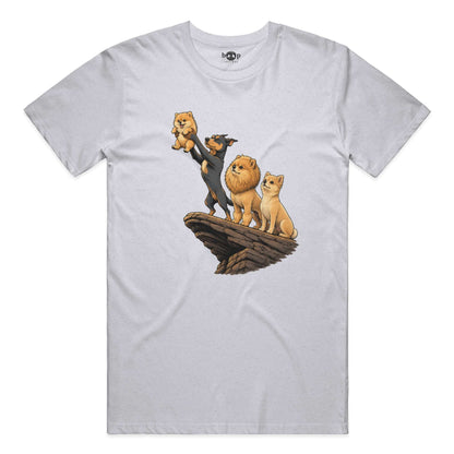 The Pom King performance t in White Fleck Triblend