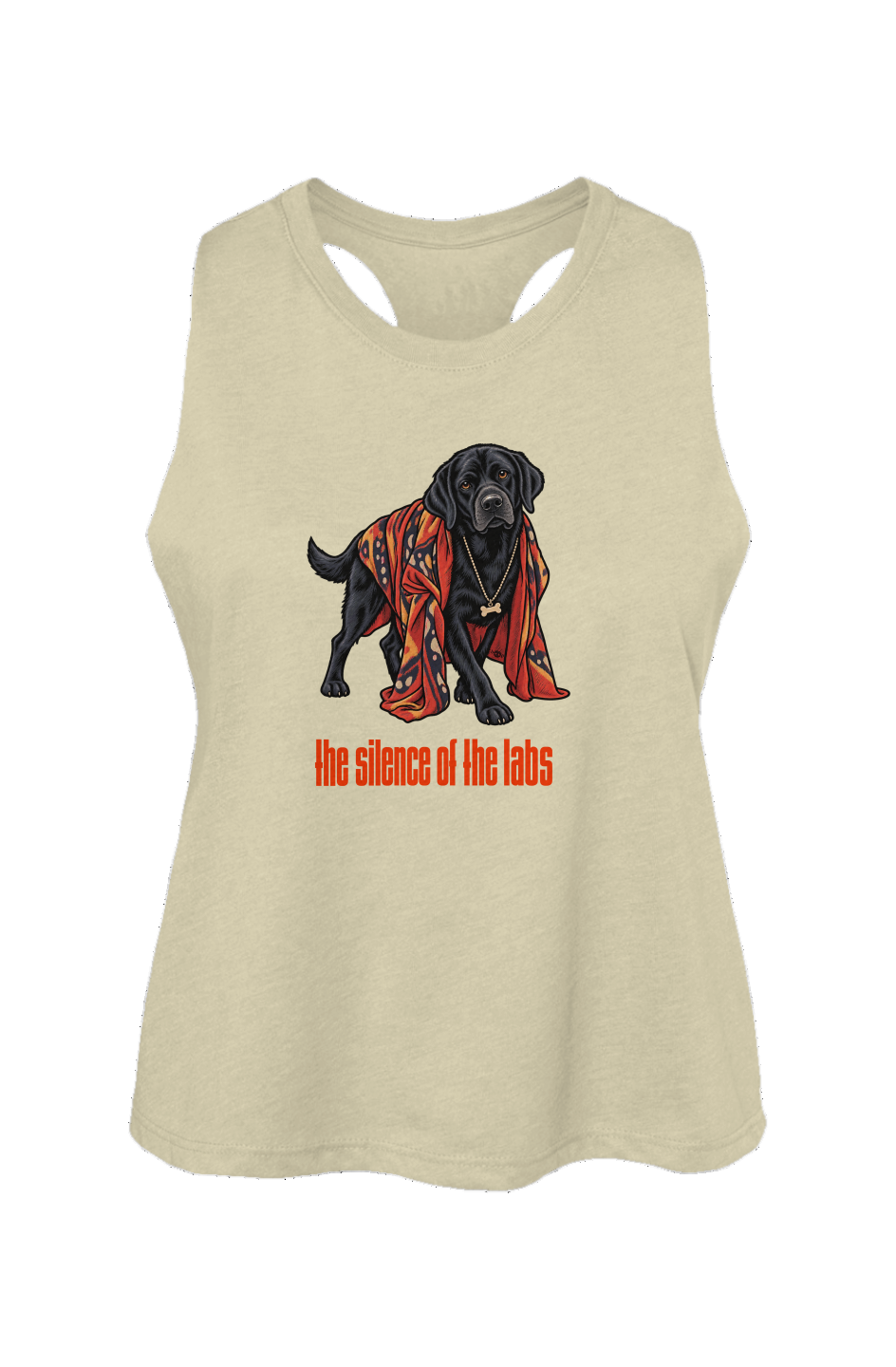 The Silence of the Labs crop tank in Heather French Vanilla