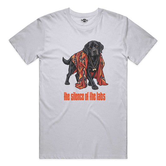 The Silence of the Labs performance t in White Fleck Triblend