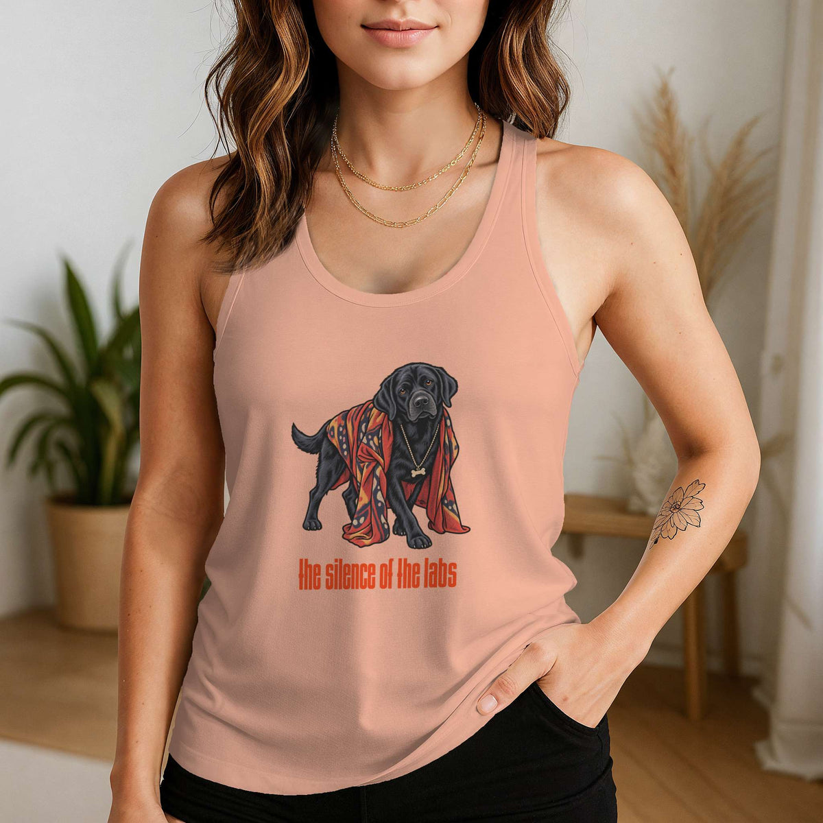 The Silence of the Labs Racerback Tank, alternate view 1