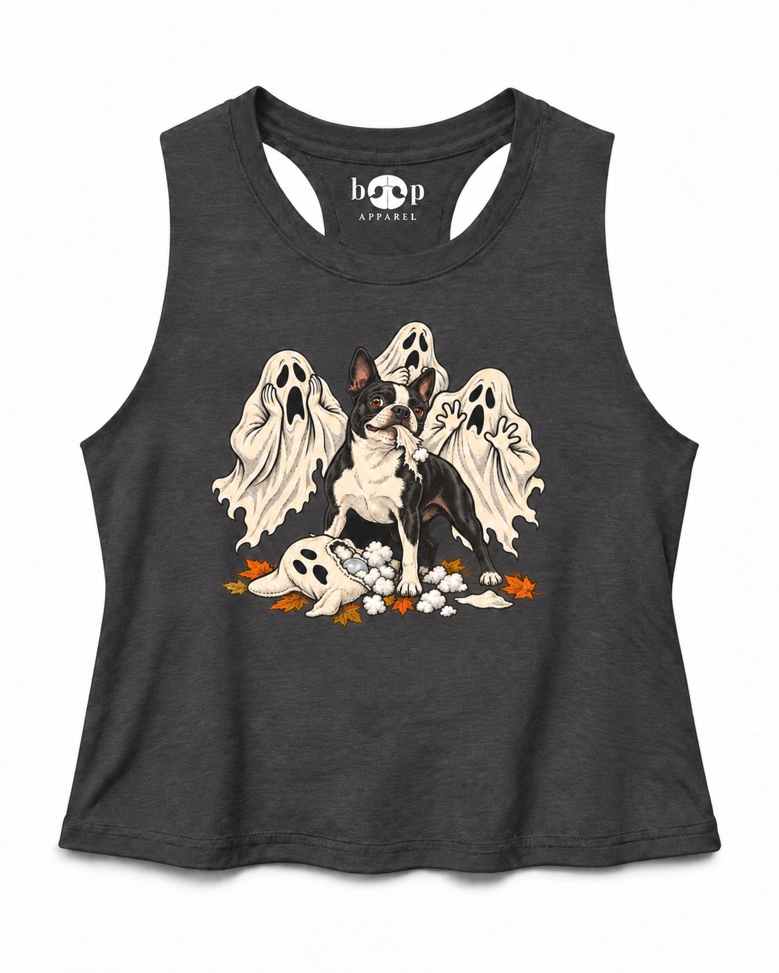 The Squeakening crop tank — Dark Grey Heather