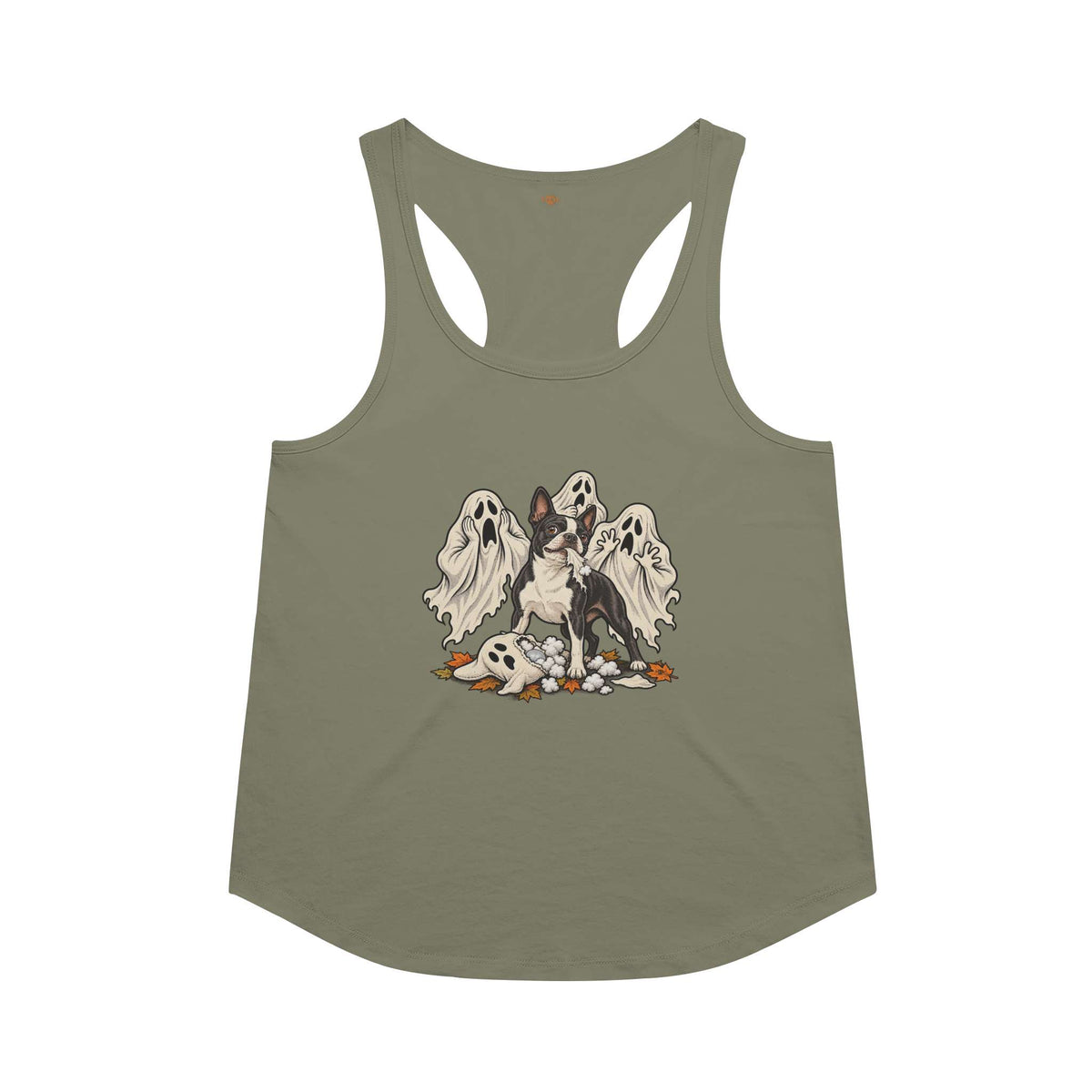 The Squeakening racerback tank in Military Green