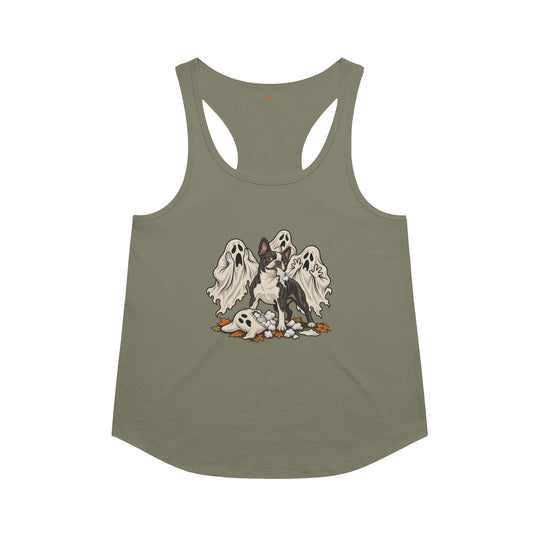The Squeakening racerback tank in Military Green