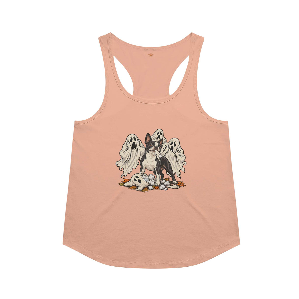 The Squeakening racerback tank in Vintage Light Orange