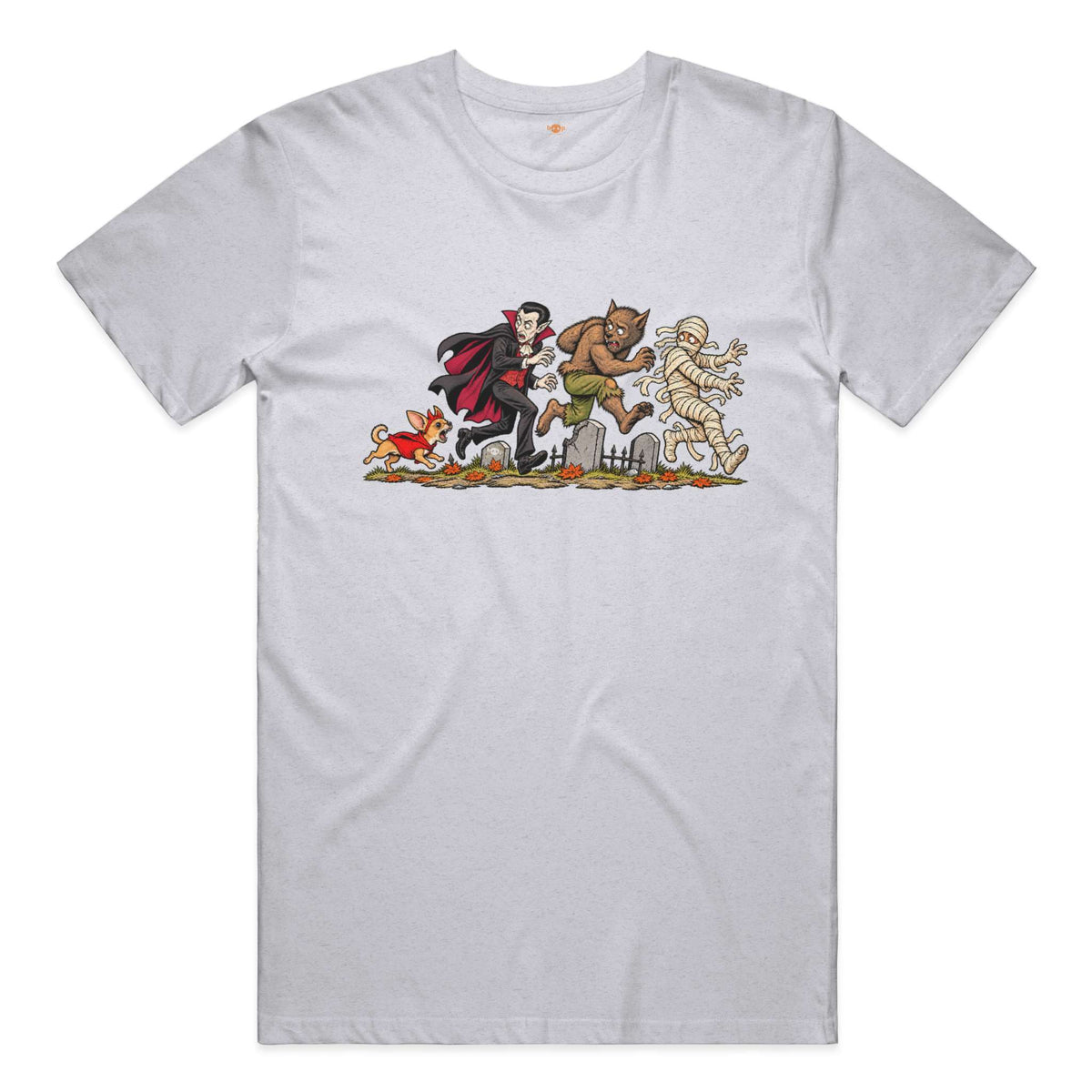 Unleashed Terror performance t in White Fleck Triblend