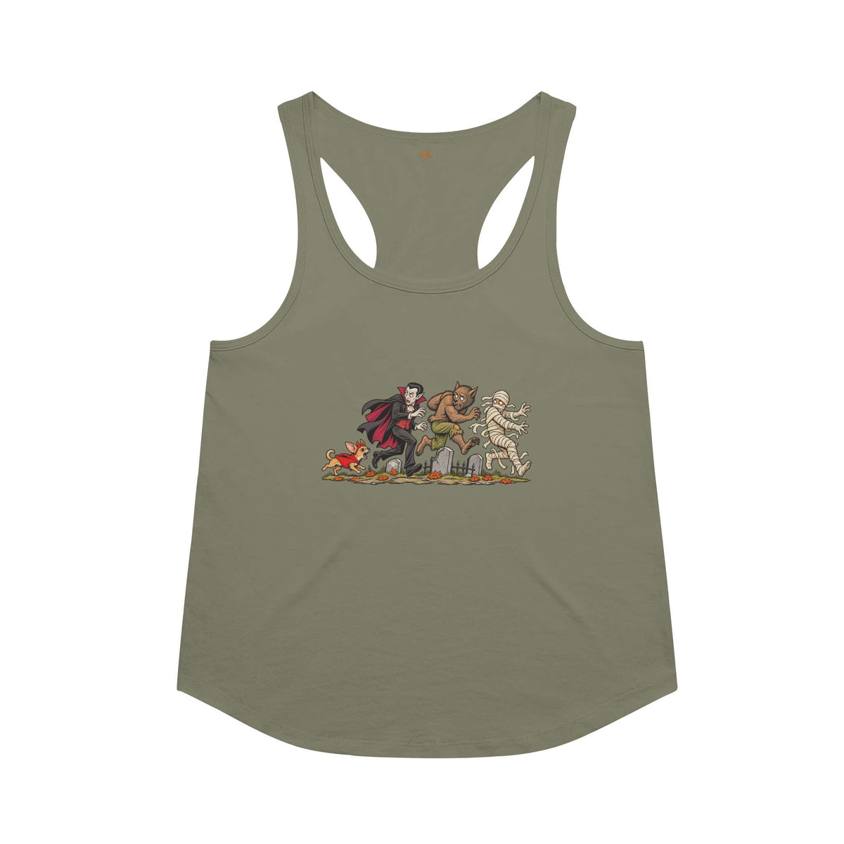 Unleashed Terror racerback tank in Military Green