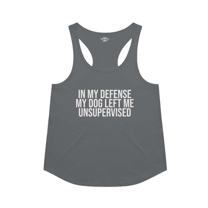 Unsupervised racerback tank in Indigo