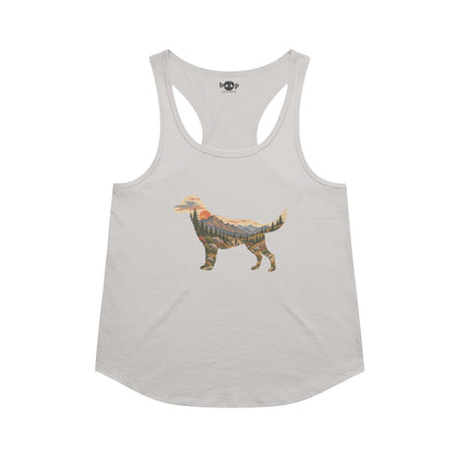 Wander Together racerback tank in Heather White