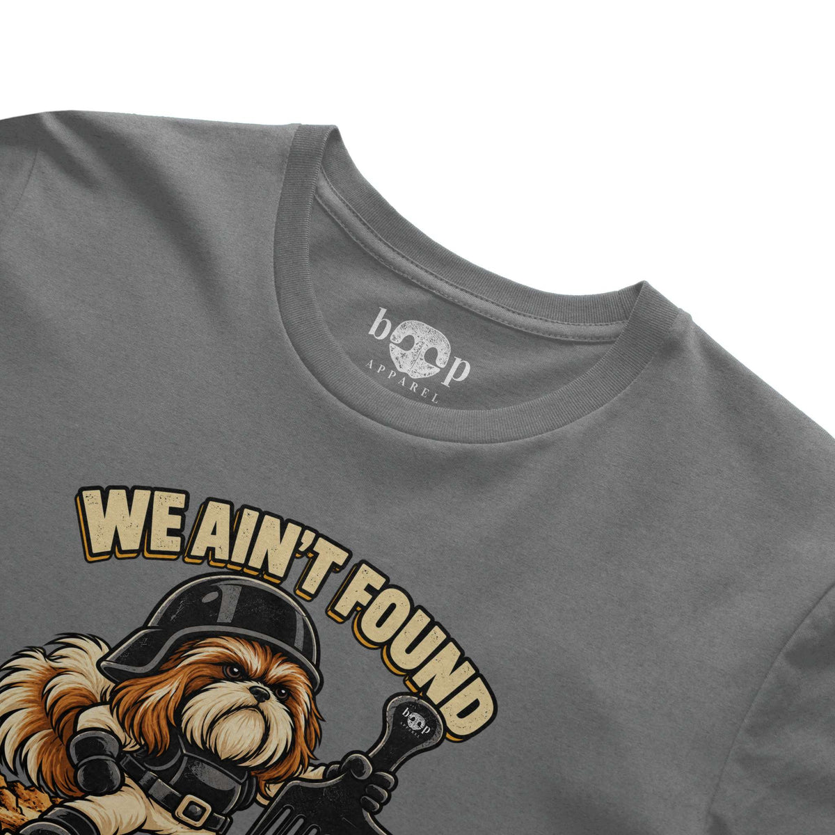 We Ain't Found Shih Tzu performance t in Grey Triblend
