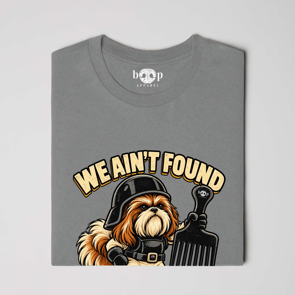 We Ain't Found Shih Tzu performance t in Grey Triblend