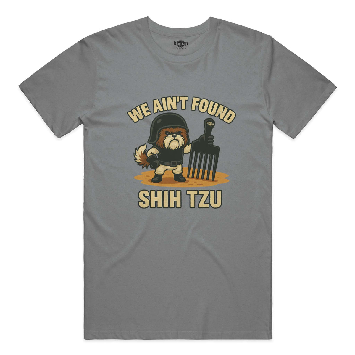 We Ain't Found Shih Tzu performance t in Grey Triblend