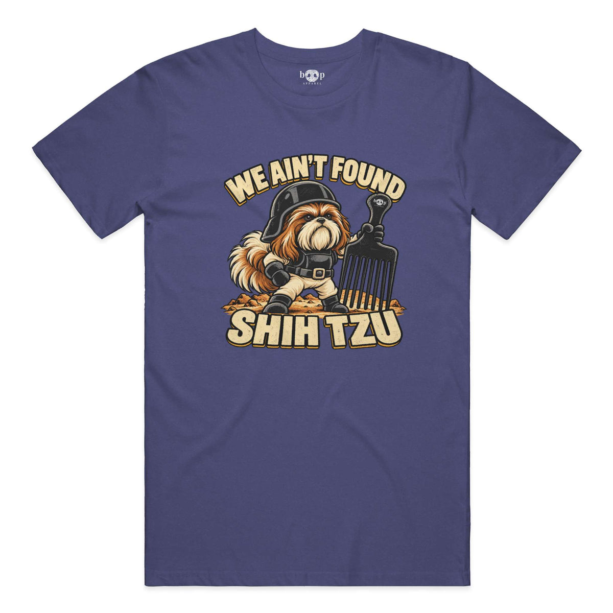 We Ain't Found Shih Tzu performance t in Navy Triblend