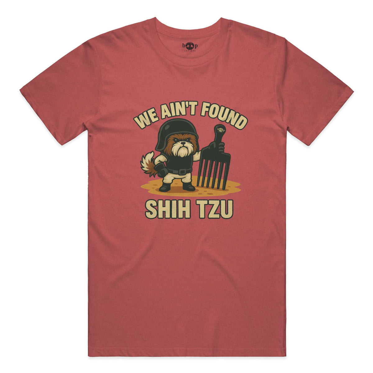 We Ain't Found Shih Tzu performance t in Red Triblend