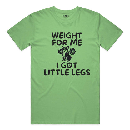Weight for Me I Got Little Legs performance t in Green Triblend