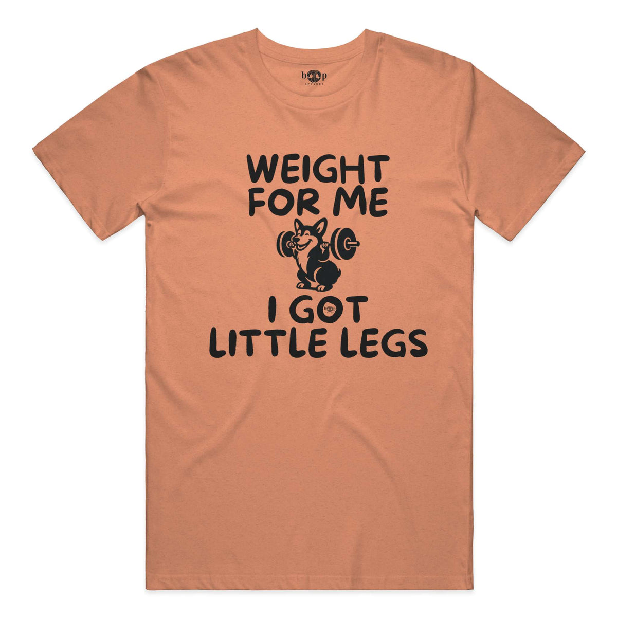 Weight for Me I Got Little Legs performance t in Orange Triblend