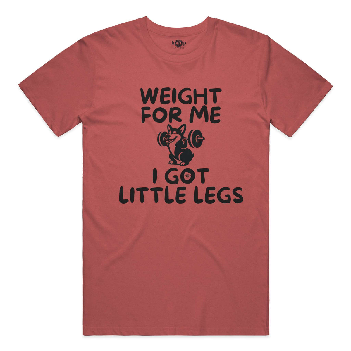 Weight for Me I Got Little Legs performance t in Red Triblend