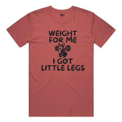Weight for Me I Got Little Legs performance t in Red Triblend