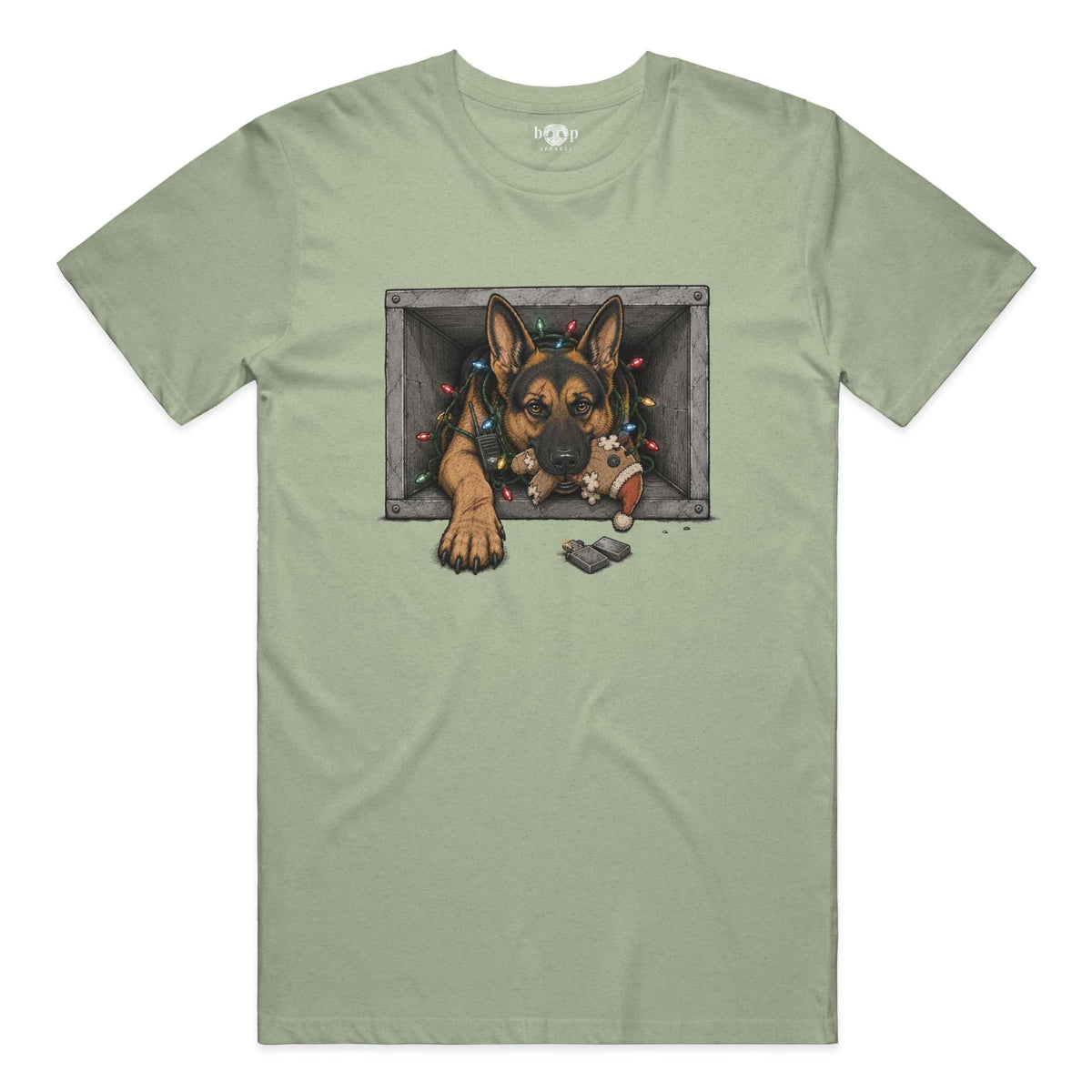 Yippie K-9 everyday t in heather green