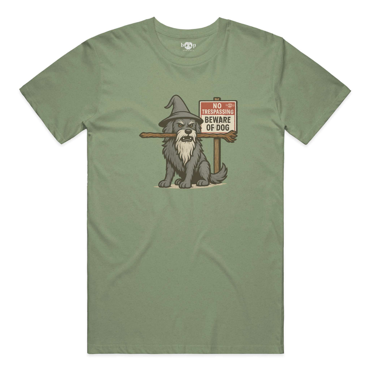 You Shall Not Pass performance t in military green triblend