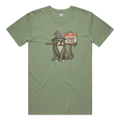 You Shall Not Pass performance t in military green triblend