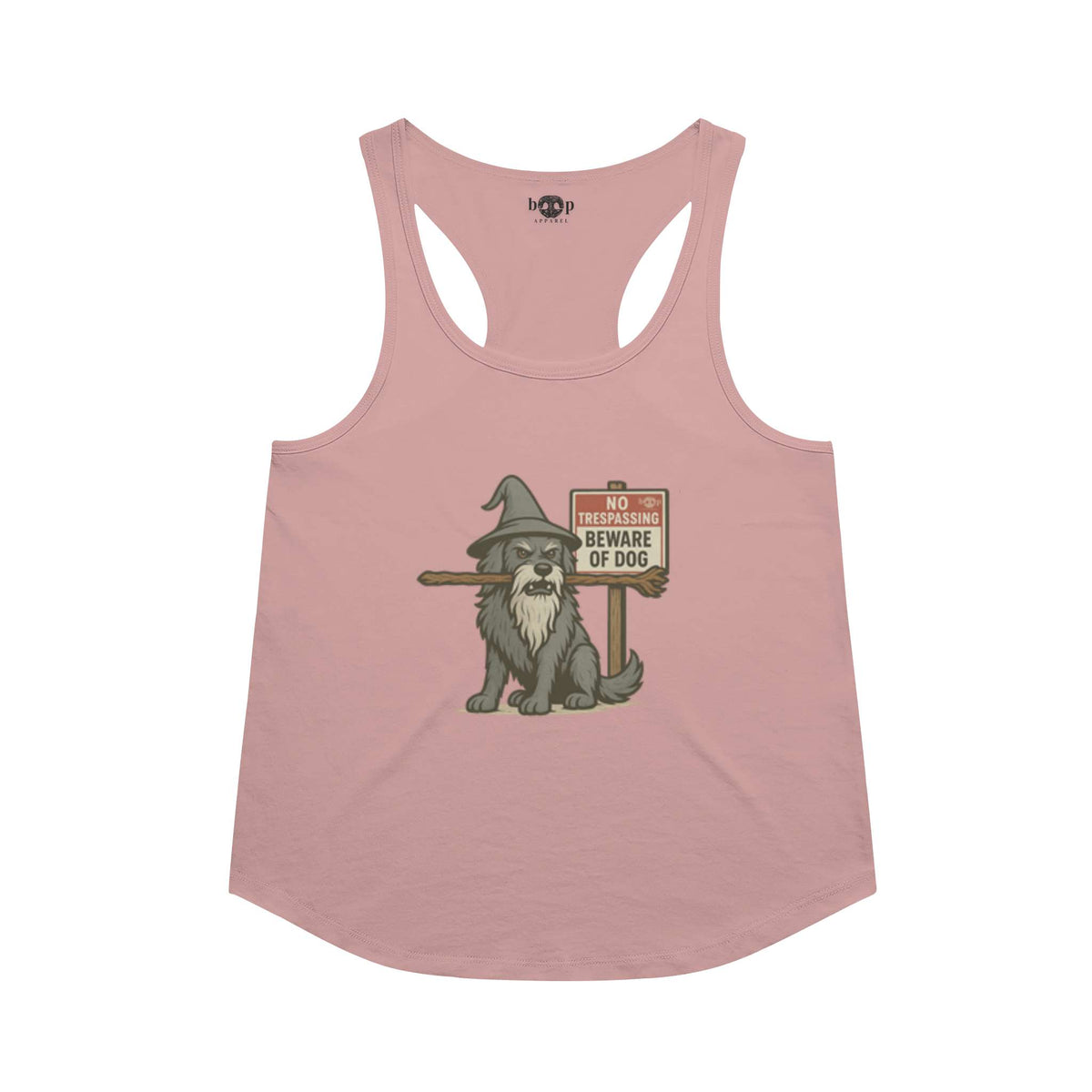 You Shall Not Pass racerback tank in Desert Pink