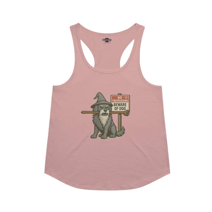 You Shall Not Pass racerback tank in Desert Pink