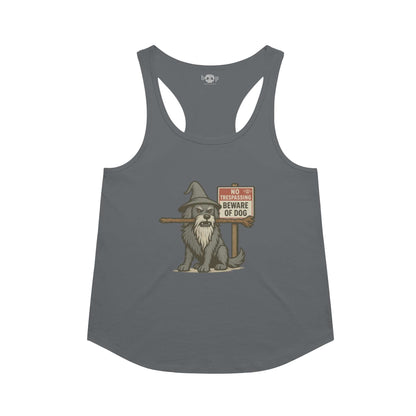 You Shall Not Pass racerback tank in Indigo