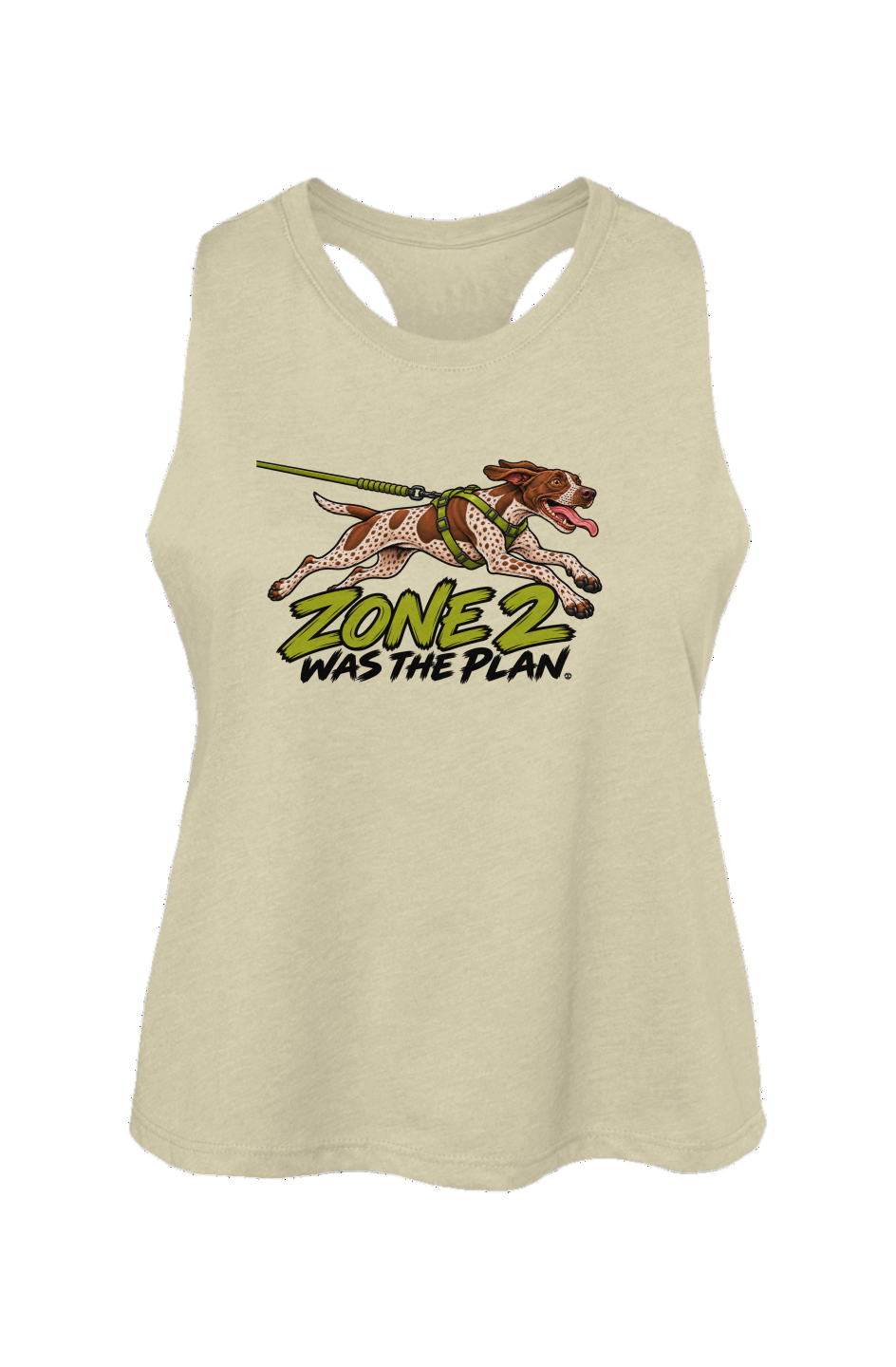Zone 2 Was the Plan crop tank in Heather French Vanilla
