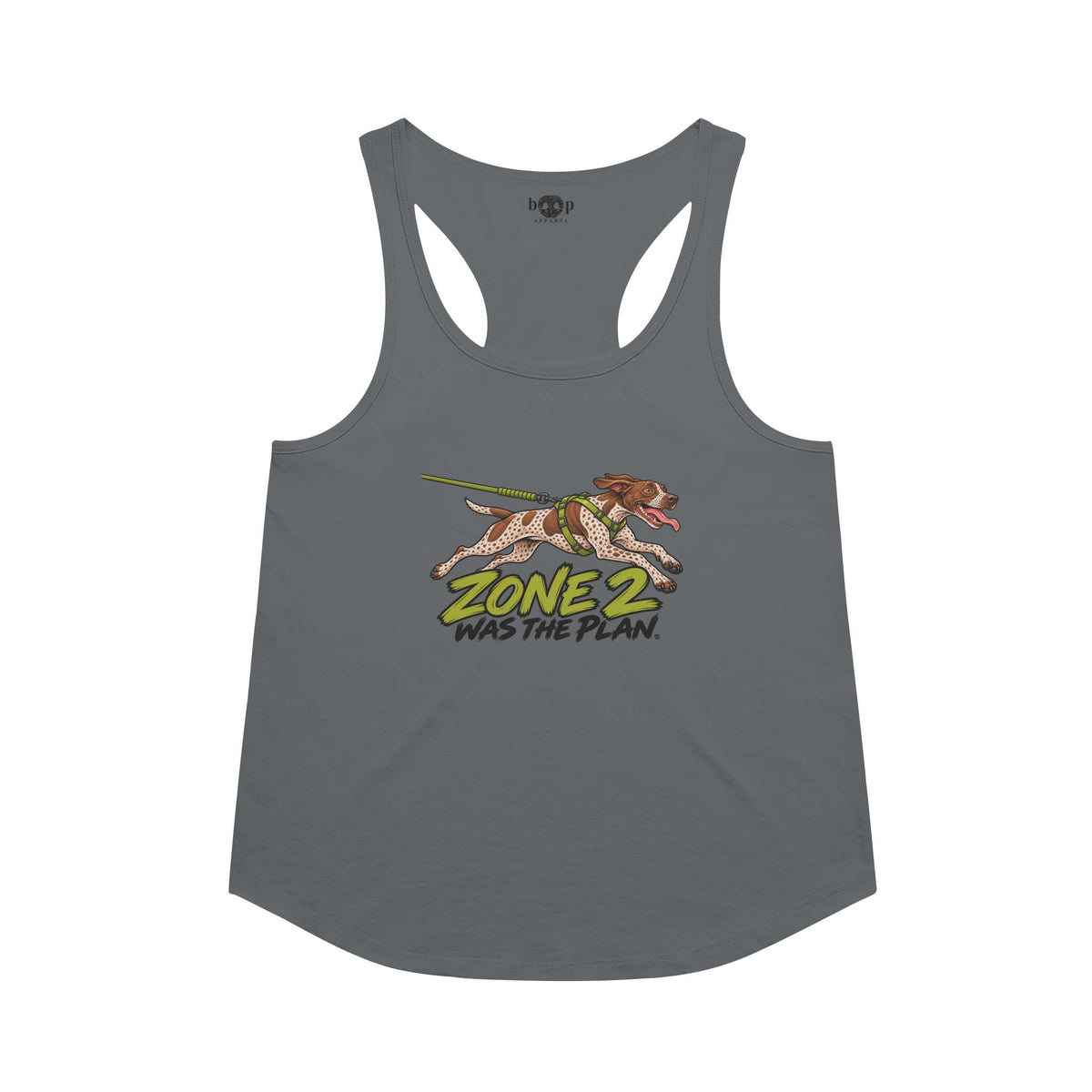 Zone 2 Was the Plan racerback tank in Indigo
